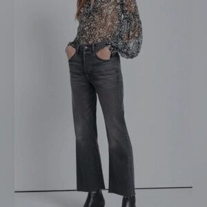 Seven 7 For All Mankind Women's Jeans Size 29 Black DENIM EASY BOY BOOTCUT